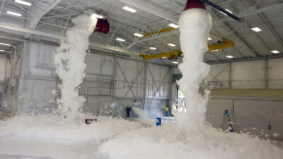 hangar foam fire suppression system