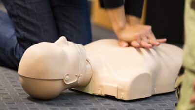 CPR training for medical emergency