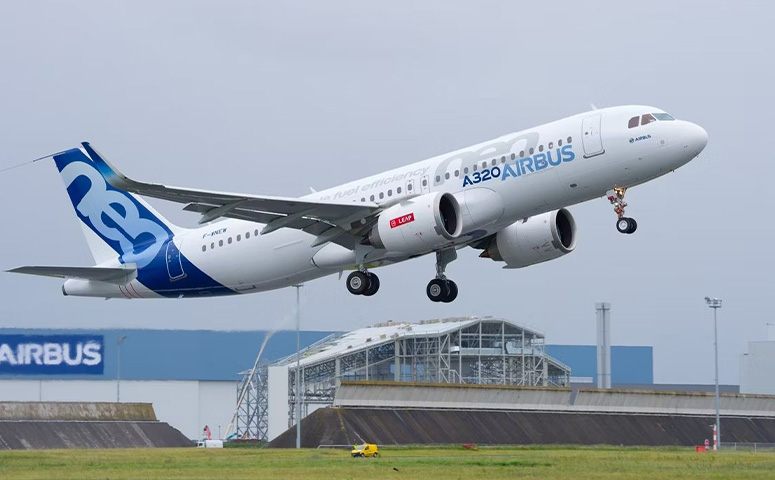 A320 Airbus taking off