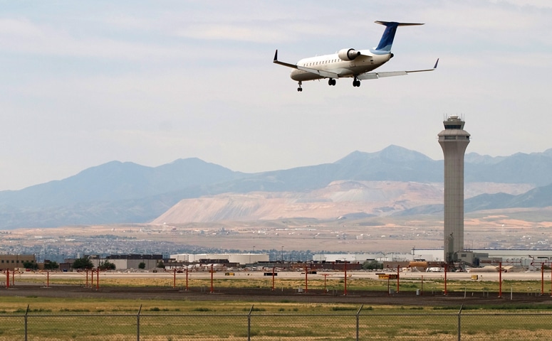 aircraft preparing to land